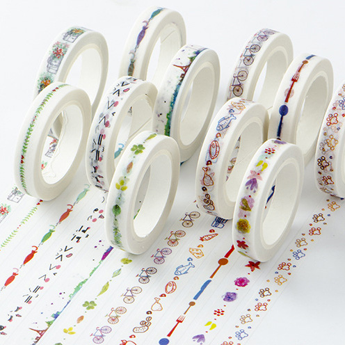 mikimood创意分割线和纸胶带 手帐diy边框分隔线细款纸胶带