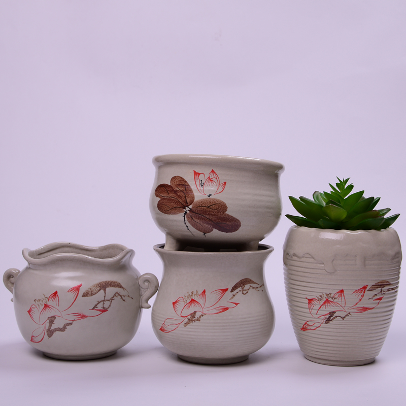多肉植物花盆大号粗陶绿植物花盆陶瓷简约个性创意小花盆陶瓷盆栽