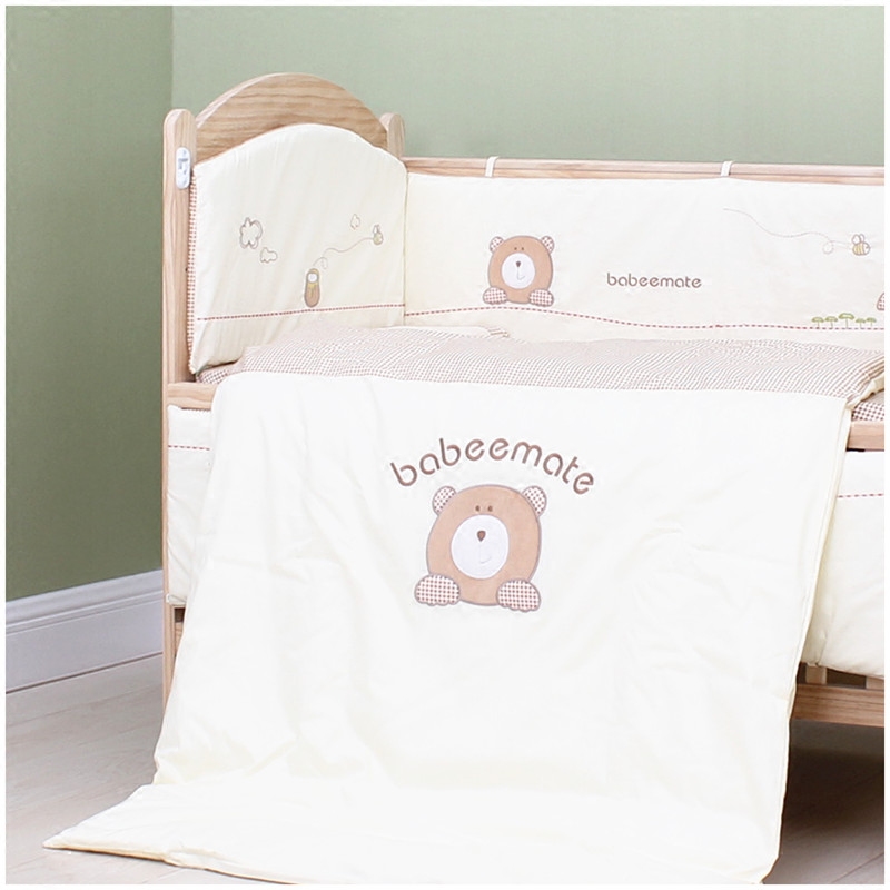 婴儿床围纯棉套件送枕头韩国卡通可拆洗宝宝床防碰撞用品礼物包邮