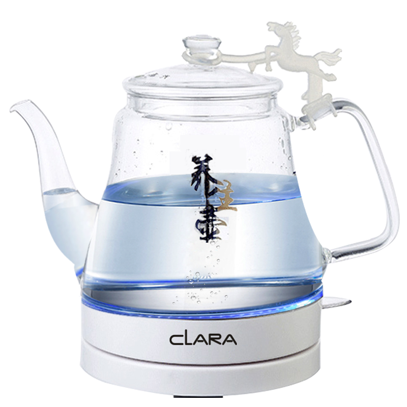 克拉拉(Clara)YD-TC106玻璃电水壶LED蓝光电热水壶烧水壶养生壶