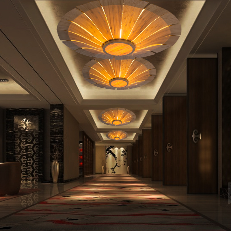 新中式餐厅吸顶灯 东南亚风格酒店泰式会所艺术吸灯走廊过道灯具