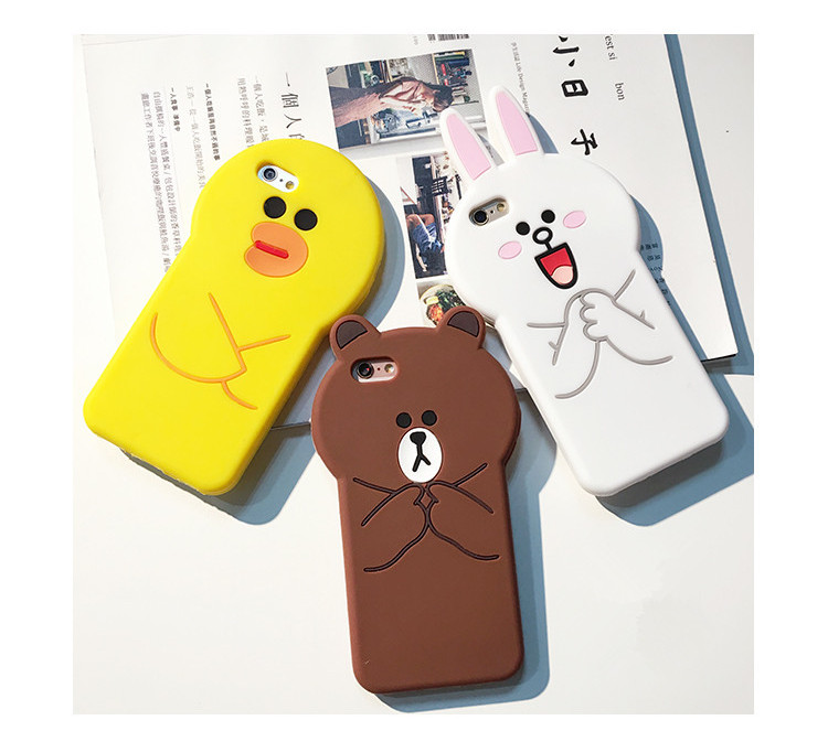 iphone6plus可妮兔6s布朗熊手机壳5SE硅胶保护套创意全包苹果软壳