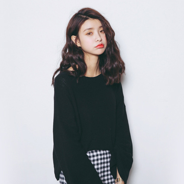2016秋季新款韩版纯色喇叭袖一字领上衣针织衫女套头宽松打底衫