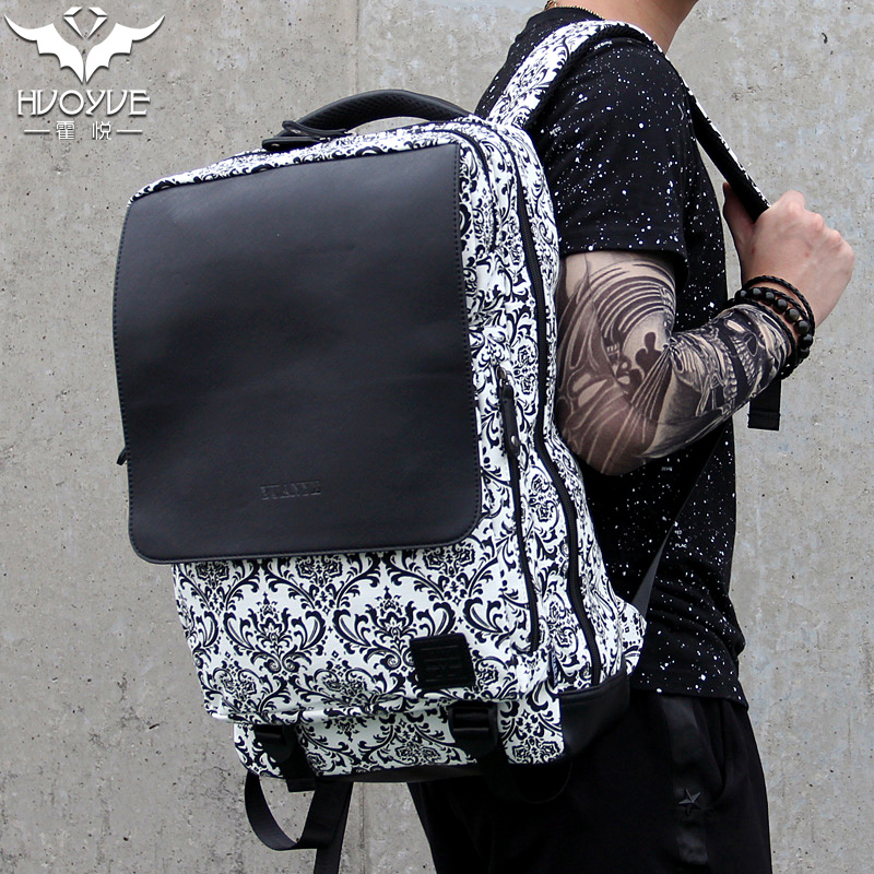 2016新款旅行包大容量背包韩版时尚潮流男双肩包帆布电脑包女书包