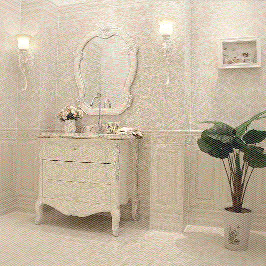 卫生间墙砖奢华欧式美式仿墙纸壁纸客厅厨房厕所浴室地砖3060