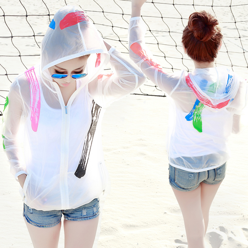 2016夏季超薄款防晒衣沙滩女装长袖防紫外线防晒服短款外套防晒衫
