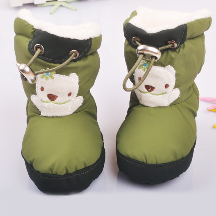 婴儿棉鞋 冬0-1岁男女宝宝棉鞋加厚保暖绒高帮长筒软底防滑水不掉