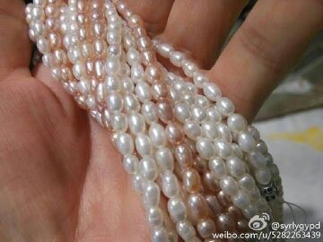 批发海南天然淡水珍珠3—4mm米型珍珠项链