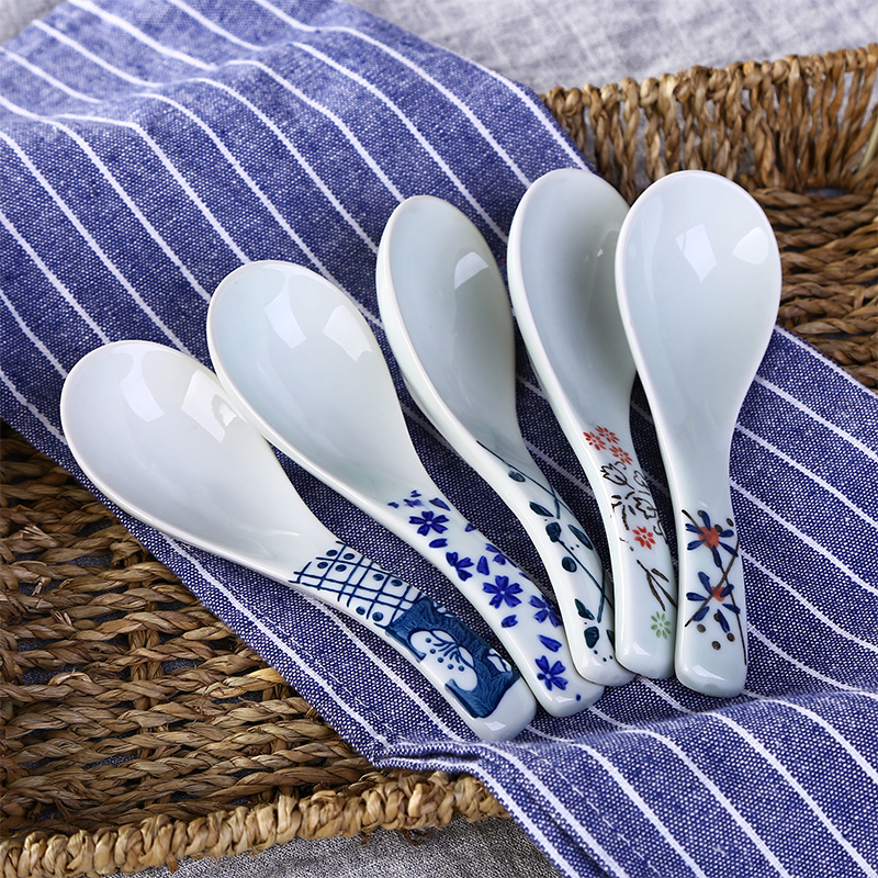 筷子勺子套装勺子创意可爱陶瓷调羹汤匙汤勺陶瓷筷子勺子勺子韩式
