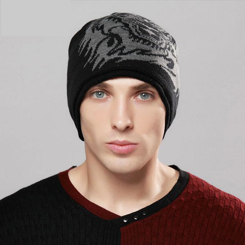 男士帽子冬季青年韩版毛线帽男加绒加厚保暖针织帽韩国套头帽滑雪