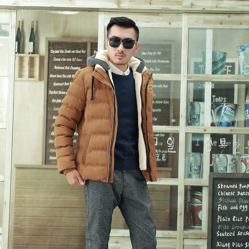 冬季棉衣男青年时尚棉服修身韩版潮流加绒保暖大棉袄加绒加厚外套