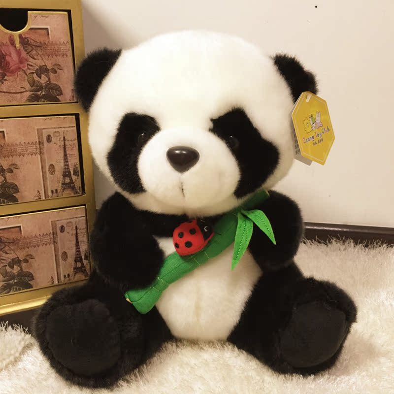 大熊猫公仔毛绒玩具 正版ToyClub竹子大熊猫娃娃 国宝玩偶 礼物