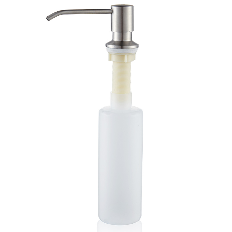 水槽皂液器 水槽用厨房洗洁精瓶配件304不锈钢头ABS新料瓶子