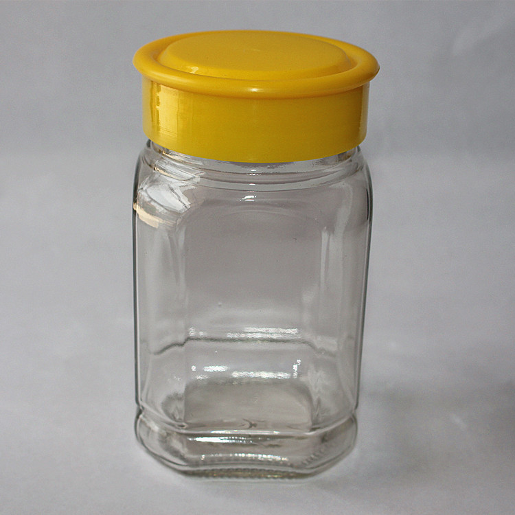 带盖玻璃瓶密封罐酱菜瓶八角圆形蜂蜜瓶1斤 2斤罐头瓶厨房储物罐