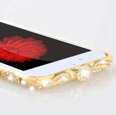 iphone7手机壳水钻 苹果7plus金属边框带钻7新款4.7奢华镶钻外壳